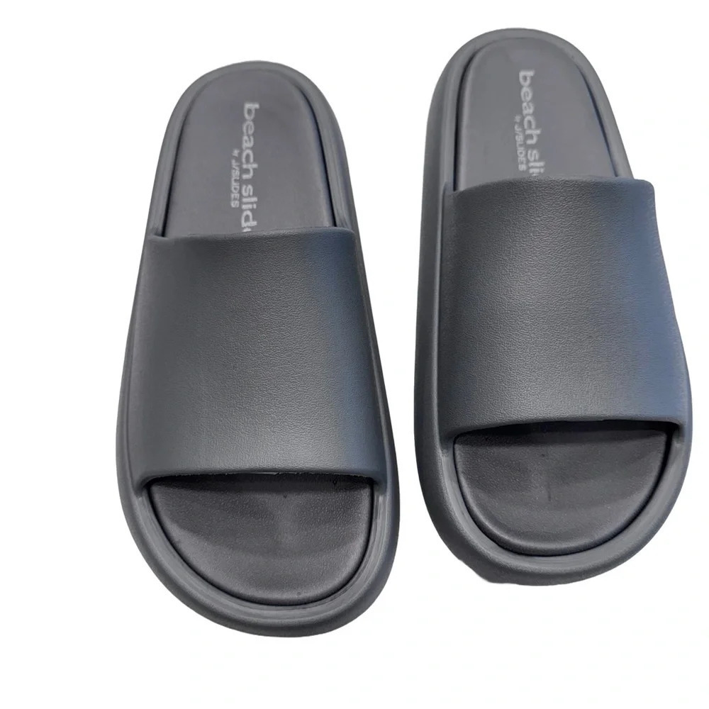 J Slides Women’s Beach Slides Squish Sandal Dark Gray Size 8 BRAND NEW
